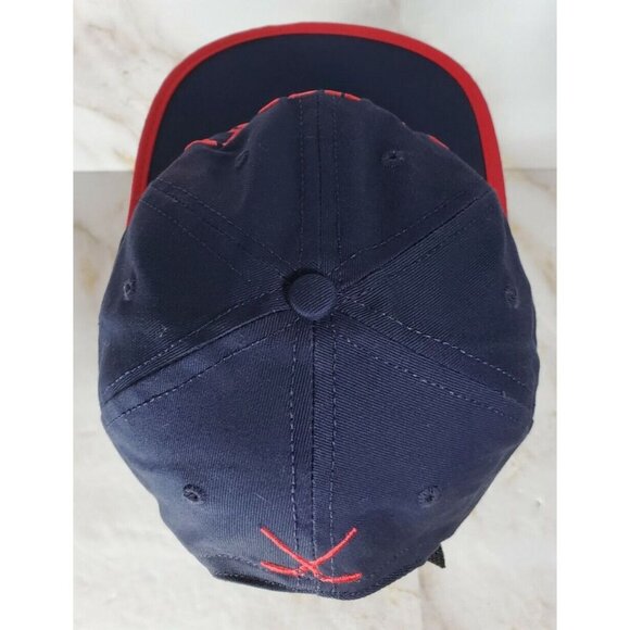 Vtg "USA Hockey" Adjustable P Brand Cap Hat Blue/Red Embroidered Spellout - Picture 5 of 8
